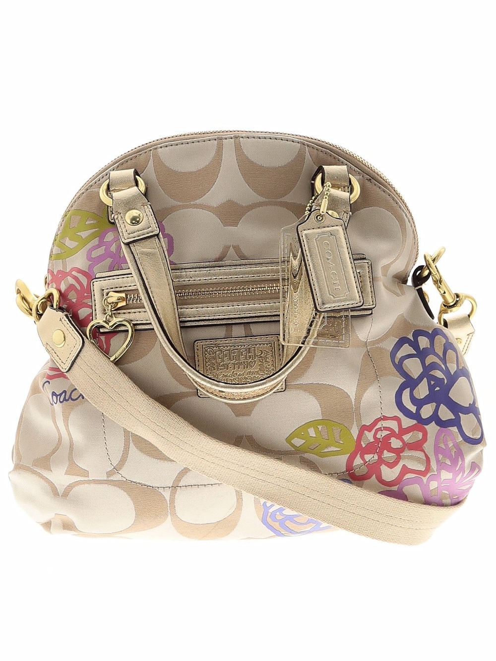 Vintage Rare Coach Poppy Daisy Floral Satchel/Crossbody